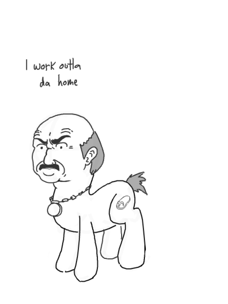 Size: 480x640 | Tagged: aqua teen hunger force, artist:caffeinerabbit, carl, carl brutananadilewski, derpibooru import, ponified, safe