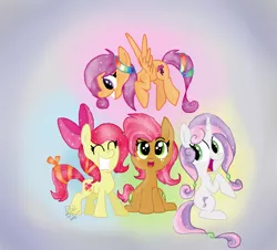 Size: 1600x1444 | Tagged: apple bloom, artist:daisy-dictator, babs seed, crystallized, cutie mark crusaders, derpibooru import, older, safe, scootaloo, sweetie belle