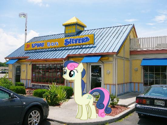 Size: 550x412 | Tagged: bon bon, derpibooru import, irl, longbon, photo, ponies in real life, restaurant, safe, sweetie drops