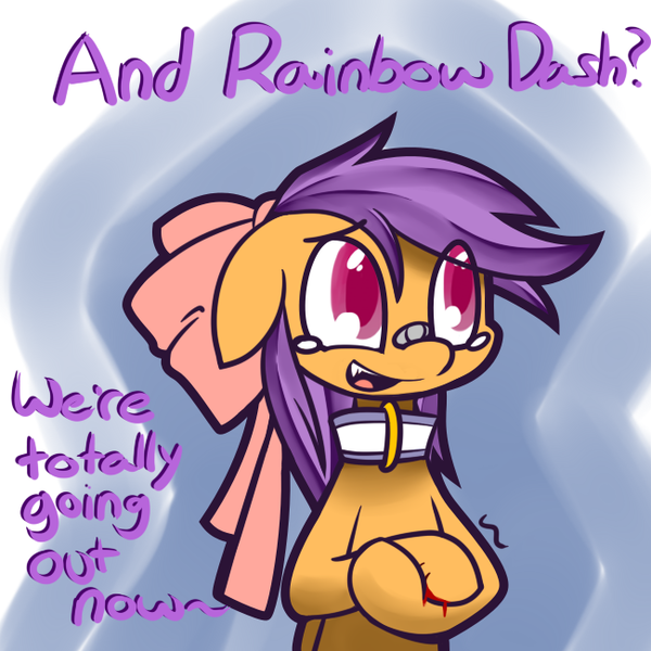 Size: 650x650 | Tagged: artist:serendipity-kitty, blood, grimdark, lesboloo, scootaloo