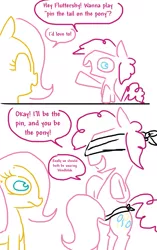 Size: 551x875 | Tagged: all the stallions tease fluttershy, artist:the weaver, bubble berry, bubbleshy, comic, derpibooru import, female, fluttershy, half r63 shipping, male, pinkie pie, rule 63, shipping, simple background, straight, suggestive, this will end in tears, white background