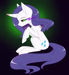 Size: 500x543 | Tagged: artist:noodlefreak88, corrupted, dark magic, derpibooru import, rarity, safe, solo, sombra eyes