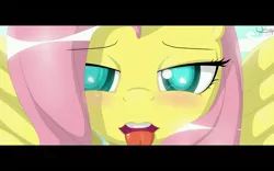 Size: 5333x3333 | Tagged: suggestive, artist:unnop64, derpibooru import, fluttershy, absurd resolution, ahegao, blushing, female, solo, solo female, tongue out