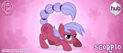 Size: 749x325 | Tagged: artist:patchwerk-kw, derpibooru import, hasbro, horoscope, logo, my little pony logo, official, ponified, ponyscopes, safe, scorpio, zodiac