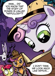 Size: 391x535 | Tagged: apple bloom, derpibooru import, idw, official comic, rabbit, safe, scootaloo, sweetie belle