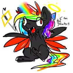 Size: 500x500 | Tagged: safe, derpibooru import, oc, oc:princess bonquisha, unofficial characters only, alicorn, pony, donut steel, rainbow, solo