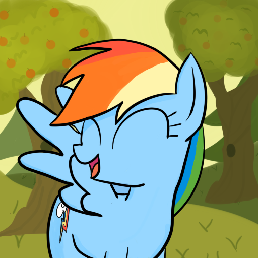 Size: 512x512 | Tagged: derpibooru import, happy, rainbow dash, safe, smiling