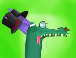 Size: 1600x1219 | Tagged: artist:mrdouche89, cigar, classy, crackle, derpibooru import, dragon, hat, monocle, safe, top hat