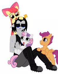 Size: 767x972 | Tagged: apple bloom, artist:voltrathelively, crossover, cutie mark crusaders, derpibooru import, equius zahhak, homestuck, safe, scootaloo, sweetie belle