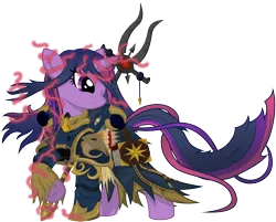 Size: 5400x4333 | Tagged: safe, artist:ahrimatt, derpibooru import, twilight sparkle, pony, absurd resolution, ahzek ahriman, armor, chaos, chaos sorcerer, chaos space marine, chaos twilight, clothes, corrupted, crossover, female, heresy, magic, mare, power armor, simple background, solo, thousand sons, transparent background, vector, warhammer (game), warhammer 40k