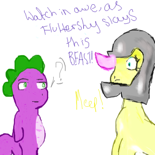 Size: 500x500 | Tagged: 30 minute art challenge, artist needed, derpibooru import, fluttershy, helmet, safe, spike