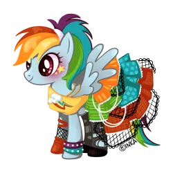 Size: 1004x1004 | Tagged: dead source, safe, artist:frogmakesart, derpibooru import, part of a set, rainbow dash, pegasus, pony, 80s, clothes, fashion, rainbow dash always dresses in style, simple background, transparent background, vector