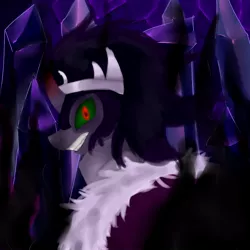 Size: 800x800 | Tagged: artist:oscarina1234, crystal, dark magic, dead source, derpibooru import, glowing eyes, king sombra, safe, solo