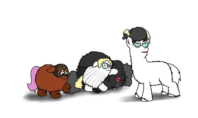 Size: 2000x1200 | Tagged: artist:coalheart, blackbeard, derpibooru import, fluffy pony, fuzzy pony, one piece, runt, safe