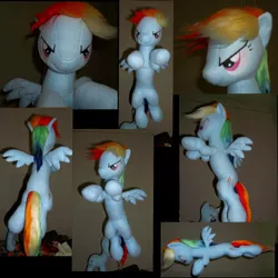 Size: 1500x1500 | Tagged: artist:tres-apples, derpibooru import, flying, irl, photo, plushie, rainbow dash, safe, solo
