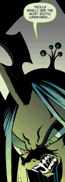 Size: 287x802 | Tagged: angry, artist:andypriceart, changeling, derpibooru import, fangs, idw, narrowed eyes, official, queen chrysalis, safe, the return of queen chrysalis, truth