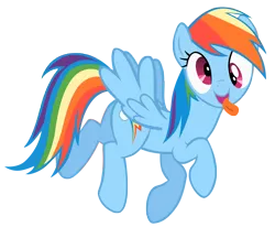 Size: 3642x3000 | Tagged: safe, artist:bl1ghtmare, derpibooru import, rainbow dash, pegasus, pony, cute, derp, female, mare, open mouth, rainbow derp, silly, silly pony, simple background, solo, tongue out, transparent background, vector