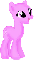 Size: 327x567 | Tagged: safe, artist:lilredroses, derpibooru import, oc, unofficial characters only, earth pony, pony, astartes pattern baldness, bald, breast cancer, cute, female, happy, mare, no tail, ocbetes, open mouth, simple background, smiling, solo, transparent background