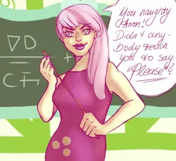 Size: 1624x1489 | Tagged: artist:killa7, chalkboard, cheerilee, classroom, derpibooru import, human, humanized, pointer, ponyville schoolhouse, safe, solo