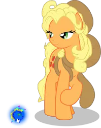 Size: 1769x2219 | Tagged: alternate costumes, alternate hairstyle, applejack, artist:inkwell, ayla, chrono trigger, cosplay, crossover, derpibooru import, loose hair, safe, simple background, transparent background, vector