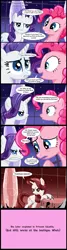 Size: 640x2406 | Tagged: american psycho, artist:shiki01, as presented by ponies, crossover, derpibooru import, pinkie pie, rarity, safe