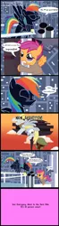 Size: 640x2415 | Tagged: safe, artist:shiki01, derpibooru import, derpy hooves, rainbow dash, scootaloo, pegasus, pony, as presented by ponies, crossover, female, mare, non sequitur, star wars
