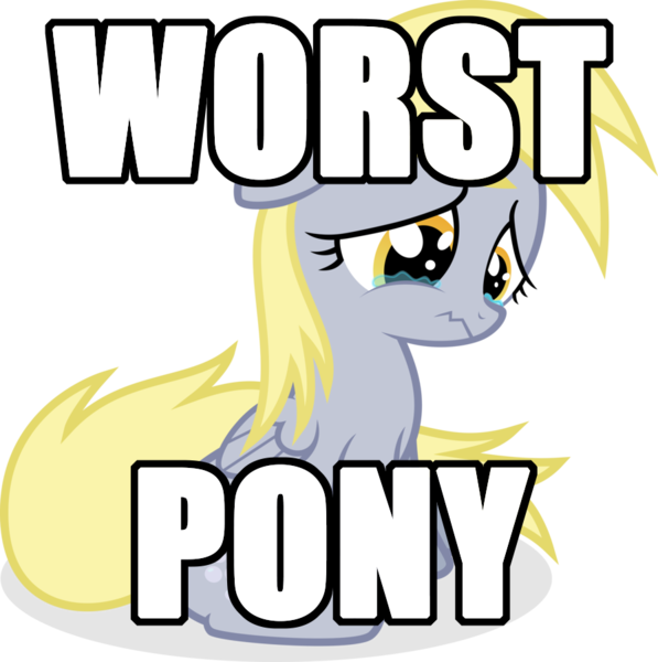 Size: 895x900 | Tagged: abuse, crying, derpybuse, derpy hooves, drama bait, filly, floppy ears, frown, opinion, reaction image, sad, safe, sitting, solo, troll, wavy mouth, why sid why, worst pony