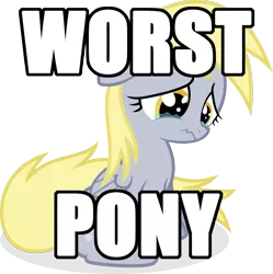 Size: 895x900 | Tagged: abuse, crying, derpybuse, derpy hooves, drama bait, filly, floppy ears, frown, opinion, reaction image, sad, safe, sitting, solo, troll, wavy mouth, why sid why, worst pony