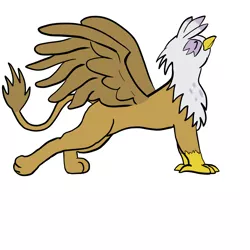 Size: 2000x2000 | Tagged: safe, artist:trancesequence, derpibooru import, gilda, gryphon, image, png, raised head, simple background, solo, spread wings, standing, stretching, white background, wings