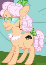 Size: 279x389 | Tagged: safe, derpibooru import, edit, screencap, apple rose, earth pony, pony, apple family reunion, cropped, cutie mark, elderly, female, glasses, hooves, mare, solo