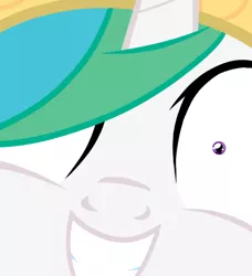 Size: 500x549 | Tagged: artist needed, close-up, derpibooru import, princess celestia, princess molestia, rapeface, reaction image, safe, solo, source needed, stare