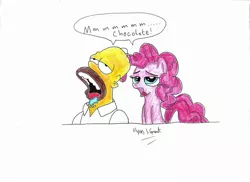 Size: 2338x1700 | Tagged: artist:ulyssesgrant, crossover, derpibooru import, drool, homer simpson, pinkie pie, safe, the simpsons