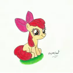 Size: 4501x4501 | Tagged: absurd resolution, apple bloom, artist:ulyssesgrant, derpibooru import, happy, safe, smiling