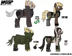 Size: 3240x2550 | Tagged: artist:silentbutbeardly, clothes, coat, dead cell, derpibooru import, fangs, fatman, fortune, konami, metal gear, ponified, roller skates, safe, solidus snake, vamp