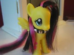 Size: 730x547 | Tagged: artist:metallicumbrage, choker, custom, derpibooru import, emoshy, fluttershy, g4, goth, irl, photo, safe, toy