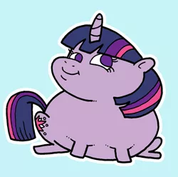 Size: 500x496 | Tagged: safe, artist:krampuskind, derpibooru import, twilight sparkle, fat, obesity, solo, twilard sparkle