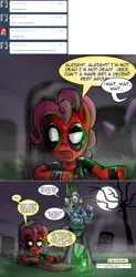 Size: 1280x2604 | Tagged: artist:ask-pinkie-pool, ask-pinkie-pool, crossover, deadpool, derpibooru import, grave, pinkie pie, pinkiepool, safe, shovel, spike