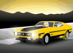 Size: 550x400 | Tagged: safe, artist:gonein10seconds, derpibooru import, applejack, fluttershy, gilda, rainbow dash, soarin', spitfire, gryphon, animated, car, chevrolet, chevrolet camaro, dodge (car), dodge challenger, dodge charger, driver san francisco, driving, eleanor, ford, ford mustang, ford mustang mach 1, general lee, gone in 60 seconds, john tanner, mach 1, mustang, plymouth, plymouth hemi cuda, police, police car, pontiac, pontiac firebird, smokey and the bandit, the dukes of hazzard, vanishing point, vehicle