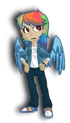 Size: 400x700 | Tagged: artist:odis-odis, converse, derpibooru import, humanized, rainbow dash, safe, shoes, winged humanization