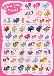 Size: 5031x7087 | Tagged: safe, artist:tinrobo, derpibooru import, aloe, angel bunny, apple bloom, applejack, berry punch, berryshine, big macintosh, bon bon, braeburn, carrot cake, carrot top, cheerilee, cup cake, daisy, derpy hooves, diamond tiara, doctor whooves, flower wishes, fluttershy, gilda, golden harvest, granny smith, gummy, hoity toity, lily, lily valley, little strongheart, lotus blossom, lyra heartstrings, mayor mare, nightmare moon, octavia melody, photo finish, pinkie pie, prince blueblood, princess celestia, princess luna, rainbow dash, rarity, roseluck, sapphire shores, savoir fare, scootaloo, silver spoon, snails, snips, soarin', spike, spitfire, sweetie belle, sweetie drops, time turner, trixie, twilight sparkle, twist, vinyl scratch, zecora, buffalo, earth pony, gryphon, pony, zebra, absurd resolution, chart, clothes, costume, cupcake, cutie mark crusaders, flower trio, food, horte cuisine, male, mane seven, mane six, needs more jpeg, ponycon, poster, s1 luna, shadowbolts, shadowbolts costume, spa twins, stallion, wall of tags