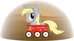 Size: 1024x573 | Tagged: safe, artist:sdc2012, derpibooru import, derpy hooves, rover, pegasus, pony, antenna, camera, curiosity, female, mare, mars, wagon