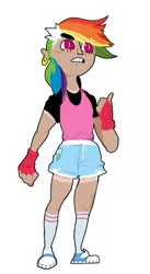 Size: 317x580 | Tagged: artist:mangneto, converse, derpibooru import, humanized, rainbow dash, safe, shoes, simple background, solo