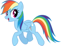Size: 8357x6400 | Tagged: safe, artist:parclytaxel, derpibooru import, rainbow dash, pegasus, pony, suited for success, .svg available, absurd resolution, female, looking at you, mare, simple background, smiling, solo, transparent background, trotting, vector