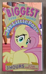 Size: 367x580 | Tagged: suggestive, banned from derpibooru, deleted from derpibooru, derpibooru import, fluttershy, butt, cover, flutterbutt, image, plot, png, pure pony pleasure, vhs