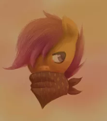 Size: 1280x1445 | Tagged: artist:lonelycross, bandana, derpibooru import, safe, scootaloo