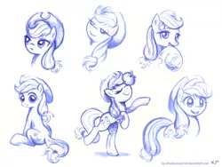 Size: 800x600 | Tagged: applejack, artist:kp-shadowsquirrel, derpibooru import, monochrome, safe, sketch dump, solo