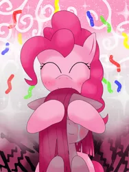 Size: 1050x1400 | Tagged: artist:hoyeechun, crying, derpibooru import, duality, hug, pinkamena diane pie, pinkie pie, safe, smiling