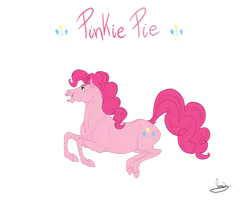 Size: 900x764 | Tagged: safe, artist:vanycat, derpibooru import, pinkie pie, earth pony, pony, female, mare, pronking, realistic, realistic horse legs, simple background, solo, transparent background