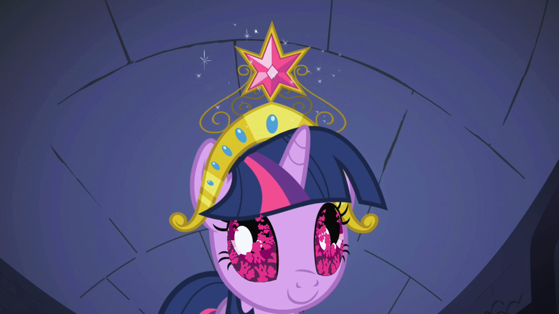 Size: 1280x720 | Tagged: artist:capnpea, castle of the royal pony sisters, derpibooru import, edit, edited screencap, fimbriae, friendship is magic, pinkie pie, safe, screencap, twilight sparkle, wat