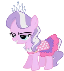 Size: 1000x1108 | Tagged: safe, artist:theflutterknight, derpibooru import, diamond tiara, pony, simple background, solo, transparent background, vector